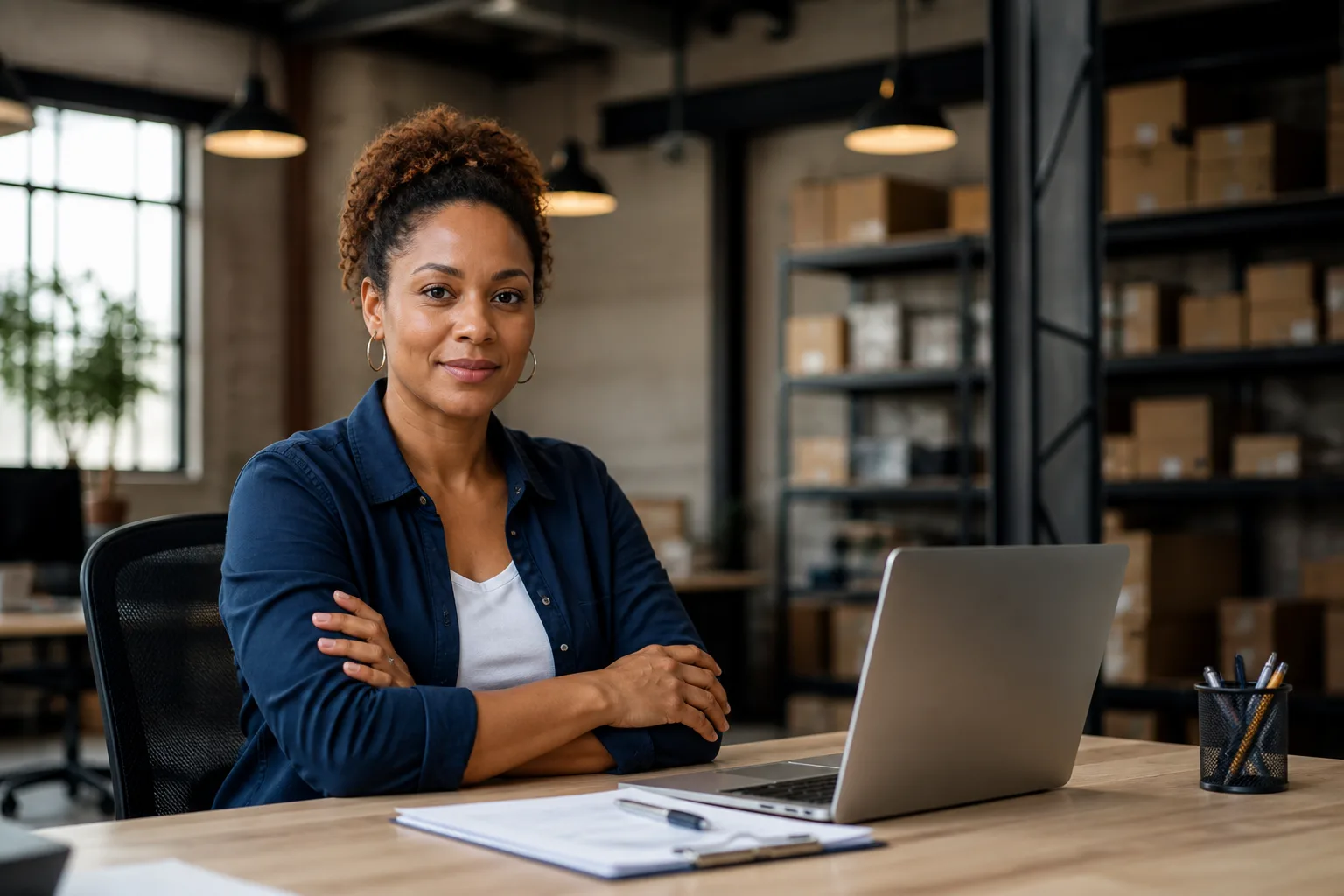 South African SME business owner in an office — commercial insurance broker review for small business